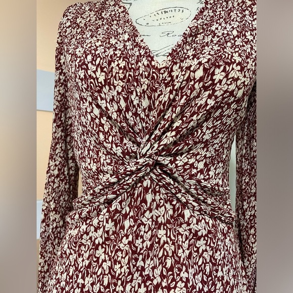 💎 MNG Short printed dress with knot detail SZ 8 EUC - Picture 4 of 6